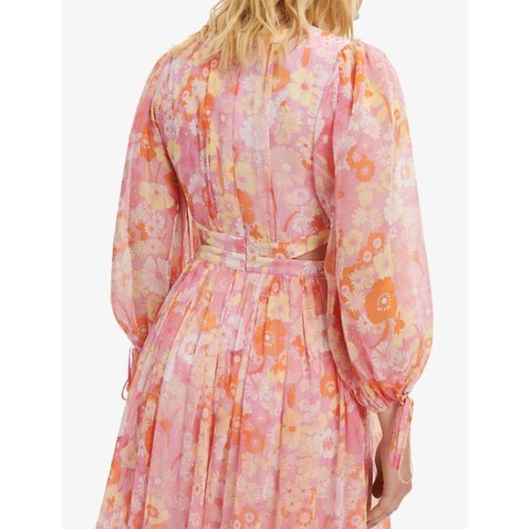 Maje RISO Floral Chiffon Maxi Dress - Picture 4 of 4